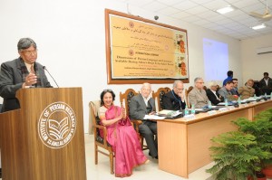 Prof. Talat Ahmad Vice Chancellor of JMI addressing at International Seminar on Persian Language organised by AMU