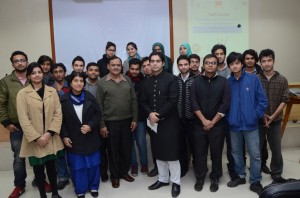 AMU Controller exams Prof. Parvez Mustajab with the participants of seminar at Engineering College, AMU