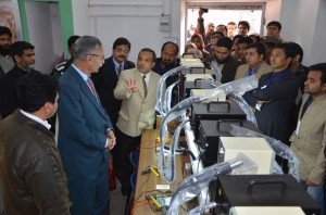 AMU VC inspecting the Vocational Training Lab at Distance Education Centre