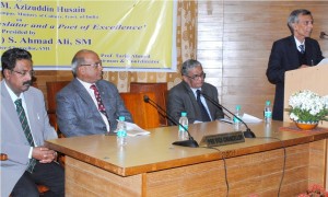 Prof. SM Azizuddin delivering the S Noorul Hasan Memorial Lecture at the Department of History, AMU
