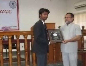 Dean, Faculty of Law, Prof. Iqbal Ali Khan felicitating Mr. Arif Md Yeasin Jwadder