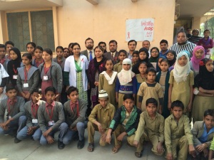 school children present on the program on World aids Day