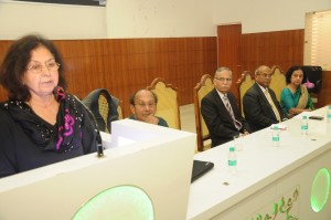 Nayantara Sehgal delivery KP Singh Memorial Lecture at AMU